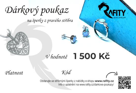 1500Kč  - Tištěný dárkový poukaz