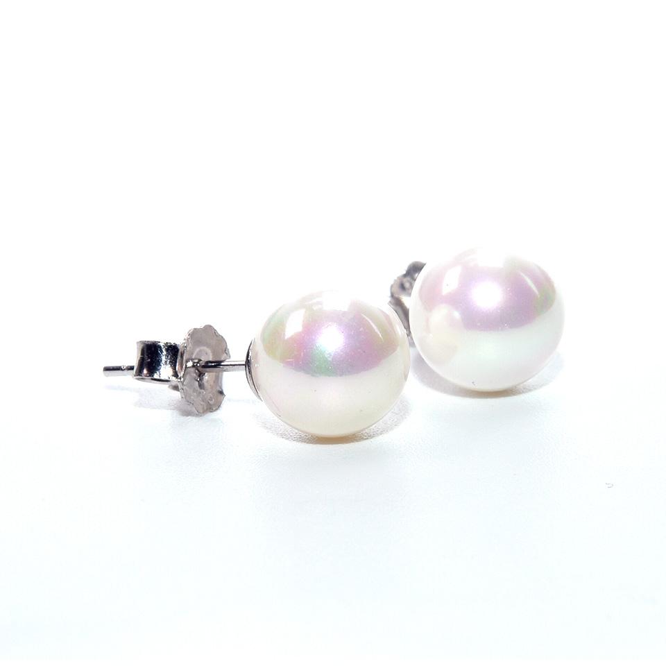 Stříbrné náušnice  s perlou